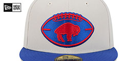 Bills 2024 HISTORIC SIDELINE Stone-Royal Fitted Hat by New Era - 3rd View