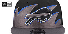 Bills NFL TIDAL WAVE SNAPBACK Black-Charcoal Hat by New Era - 3rd View