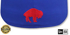 Bills THROWBACK NFL SHIELD-BASIC Royal Fitted Hat by New Era - 3rd View