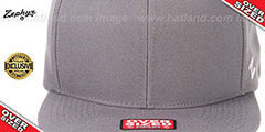 Blank OVER-SIZED SNAPBACK Grey Hat by Zephyr - 3rd View