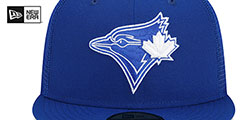 Blue Jays BATTING PRACTICE TRUCKER Royal Fitted Hat by New Era - 3rd View