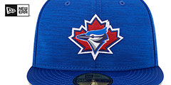 Blue Jays 2023 CLUBHOUSE Heather Royal Fitted Hat by New Era - 3rd View