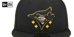 Blue Jays 2024 ARMED FORCES STARS N STRIPES Hat by New Era - 3rd View