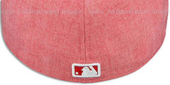 Blue Jays 2T-HEATHER Red-Black Fitted Hat by New Era - 3rd View