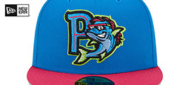 Blue Wahoos THEME NIGHT Blue-Pink Fitted Hat by New Era - 3rd View