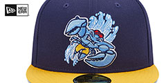 BlueClaws MILB MARVEL DEFENDERS Navy-Gold Fitted Hat by New Era - 3rd View