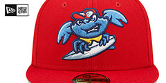 BlueClaws MILB ONFIELD HOME Red Fitted Hat by New Era - 3rd View