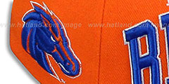 Boise State 2T SUPER-ARCH SNAPBACK Orange-Royal Hat by Zephyr - 3rd View