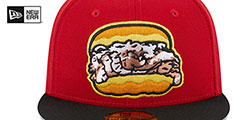 Bowie Baysox THEME NIGHT Red-Black Fitted Hat by New Era - 3rd View