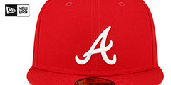 Braves 1995 WS SIDE-PATCH UP Red-White Fitted Hat by New Era - 3rd View