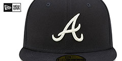 Braves 1995 WS CITRUS POP Navy-Green Fitted Hat by New Era - 3rd View