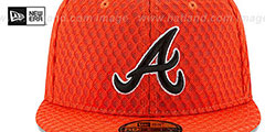 Braves 2017 MLB HOME RUN DERBY Orange Fitted Hat by New Era - 3rd View