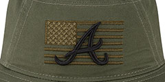 Braves 2023 ARMED FORCES STARS N STRIPES BUCKET Hat by New Era - 3rd View