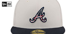 Braves 2024 JULY 4TH STARS N STRIPES Fitted Hat by New Era - 3rd View