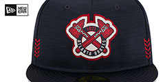 Braves 2024 ONFIELD CLUBHOUSE Heather Navy Fitted Hat by New Era - 3rd View