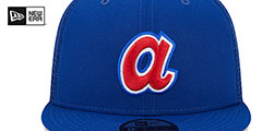 Braves COOP TEAM-BASIC TRUCKER SNAPBACK Royal Hat by New Era - 3rd View