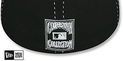 Braves COOPERSTOWN BLACK PURSE STITCH Fitted Hat by New Era - 3rd View