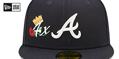 Braves CROWN CHAMPS Navy Fitted Hat by New Era - 3rd View