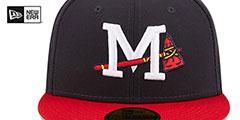 Braves MILB ONFIELD HOME Navy-Red Fitted Hat by New Era - 3rd View