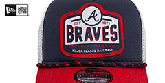 Braves RALLY DRIVE A-FRAME TRUCKER SNAPBACK Navy-White Hat by New Era - 3rd View