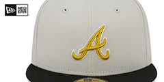 Braves TWO-TONE STONE Fitted Hat by New Era - 3rd View