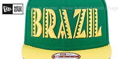 Brazil SPLENDOR SNAPBACK Green-Yellow Hat by New Era - 3rd View