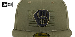 Brewers 2023 ARMED FORCES STARS N STRIPES Hat by New Era - 3rd View