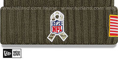 Broncos 2017 SALUTE-TO-SERVICE Knit Beanie Hat by New Era - 3rd View