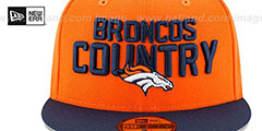 Broncos 2018 SPOTLIGHT Orange-Navy Fitted Hat by New Era - 3rd View