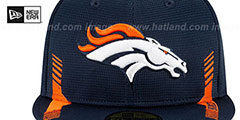 Broncos 2021 NFL SIDELINE HOME Navy Fitted Hat by New Era - 3rd View