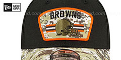 Browns 2021 SALUTE-TO-SERVICE FLEX Black-Desert Hat by New Era - 3rd View