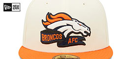 Broncos 2022 NFL SIDELINE Cream-Orange Fitted Hat by New Era - 3rd View