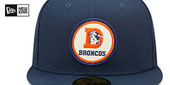 Broncos 2022 NFL THROWBACK SIDELINE Navy Fitted Hat by New Era - 3rd View