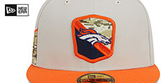 Broncos 2023 SALUTE-TO-SERVICE Stone-Orange Fitted Hat by New Era - 3rd View