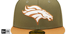 Broncos 2T COLOR PACK Olive-Tan Fitted Hat by New Era - 3rd View