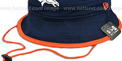 Broncos BASIC-ACTION Navy Bucket Hat by New Era - 3rd View