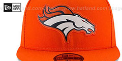 Broncos BEVEL Orange Fitted Hat by New Era - 3rd View