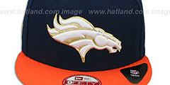 Broncos CHAMPS-HASH SNAPBACK Navy-Orange Hat by New Era - 3rd View