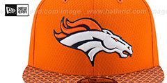 Broncos HONEYCOMB STADIUM Orange Fitted Hat by New Era - 3rd View