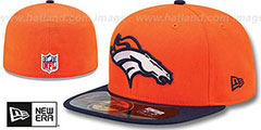 Broncos NFL SUPER BOWL XLVIII ONFIELD Orange-Navy Fitted Hat by New Era - 3rd View