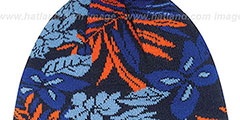 Broncos SNOW-TROPICS Navy Knit Beanie Hat by New Era - 3rd View