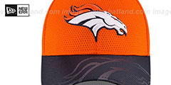 Broncos STADIUM TRAINING FLEX Orange-Navy Hat by New Era - 3rd View