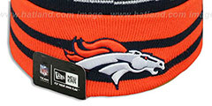 Broncos SUPER BOWL XXXIII Navy Knit Beanie Hat by New Era - 3rd View