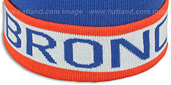 Broncos THE-BUTTON Knit Beanie Hat by Michell and Ness - 3rd View