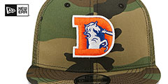 Broncos THROWBACK ARMY CAMO TRUCKER Hat by New Era - 3rd View