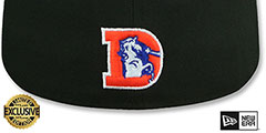 Broncos THROWBACK NFL SHIELD-BASIC Black-Royal Fitted Hat by New Era - 3rd View