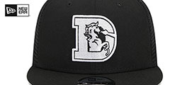 Broncos THROWBACK TEAM-BASIC TRUCKER SNAPBACK Black-White Hat by New Era - 3rd View