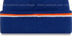 Broncos THROWBACK TEAM-RELATION Royal-Orange Knit Beanie by New Era - 3rd View