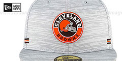 Browns 2020 ONFIELD STADIUM Heather Grey Fitted Hat by New Era - 3rd View