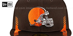 Browns 2021 NFL SIDELINE HOME Brown Fitted Hat by New Era - 3rd View